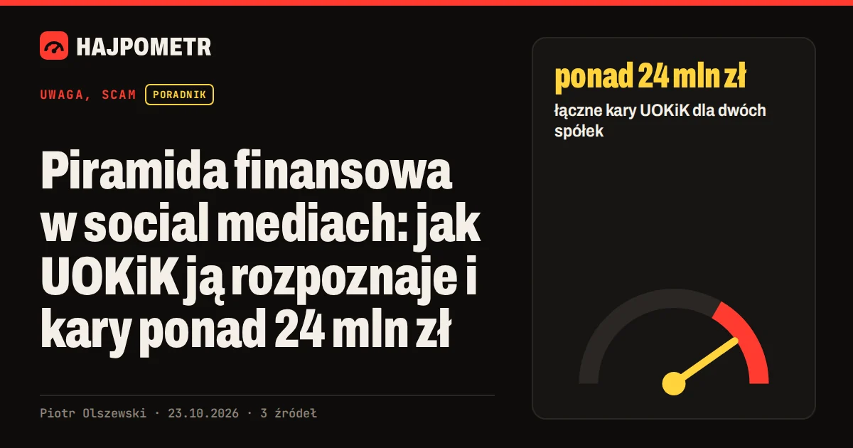 Okładka: Piramida finansowa w social mediach: jak UOKiK ją rozpoznaje i kary ponad 24 mln zł